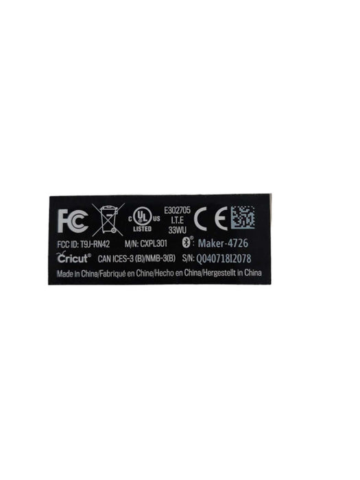 Cricut Maker Model: CXPL301 =