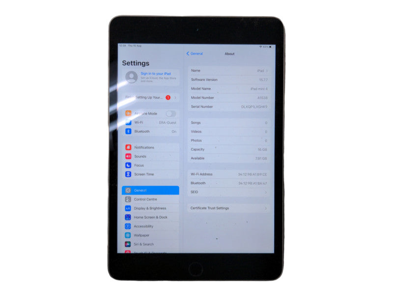 Apple iPad Mini 4 16GB (A1538)