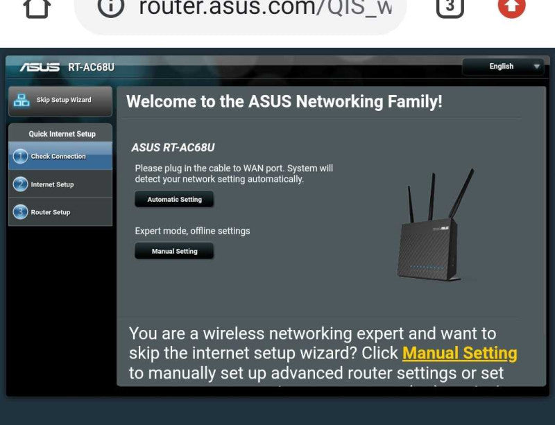 ASUS RT-AC68U AC1900 1300 Mbps 4 Port Gigabit Wireless AC Router