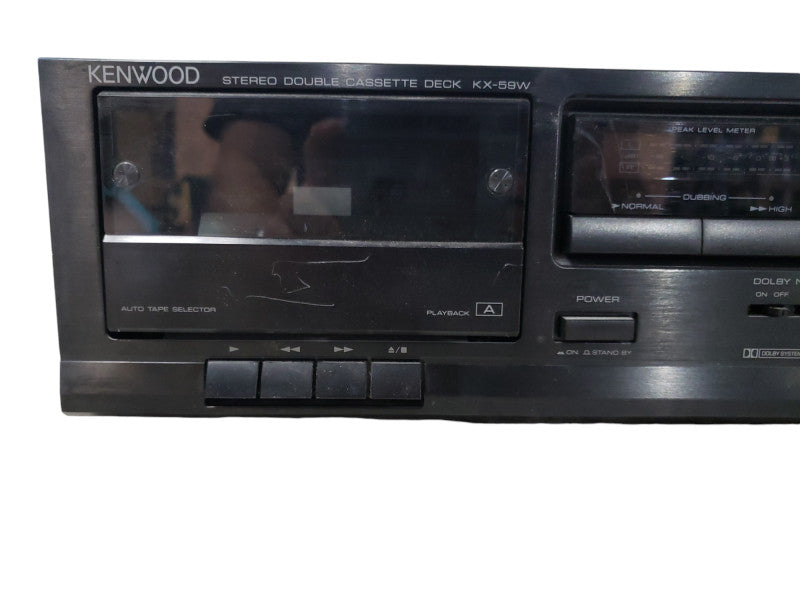 Vintage Kenwood Stereo Double Cassette Deck KX-59W READ