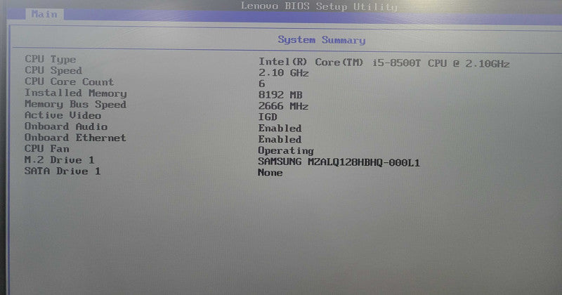 Lenovo ThinkCentre M920q | i5-8500T @ 2.10GHz 6C, 8GB DDR4, 128GB NVMe !