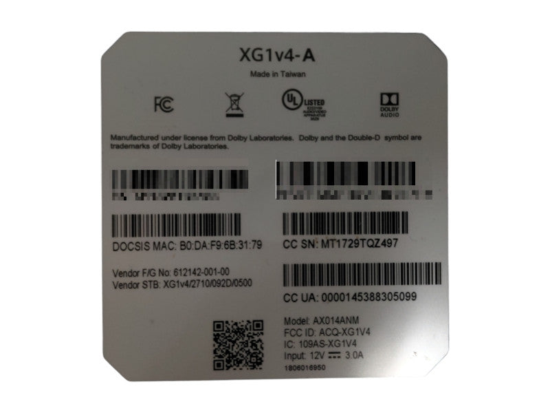 XFINITY XG1V4-A TV Cable Box TV Player, TV-Box Only, READ
