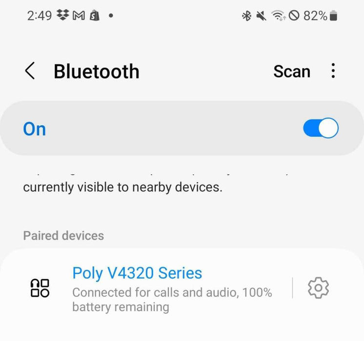 Poly Voyager 4320 Wireless Headset Stereo Headphones with MIC _