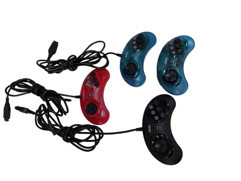 4 Sega Retro-Bit Controllers Bundle 3 Wired , 1 Wireless Made in China =