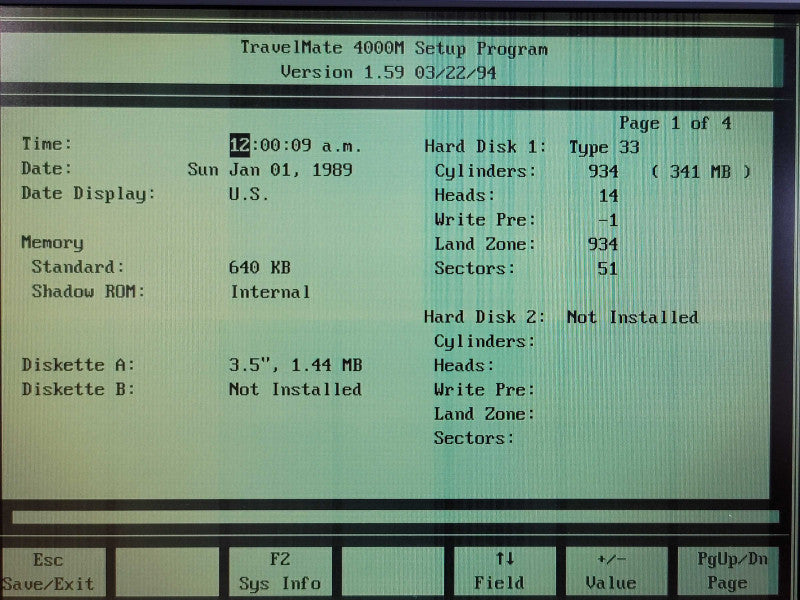 Vintage Texas Instruments TravelMate 4000M| Intel i486| 640KB RAM| 340MB HDD β