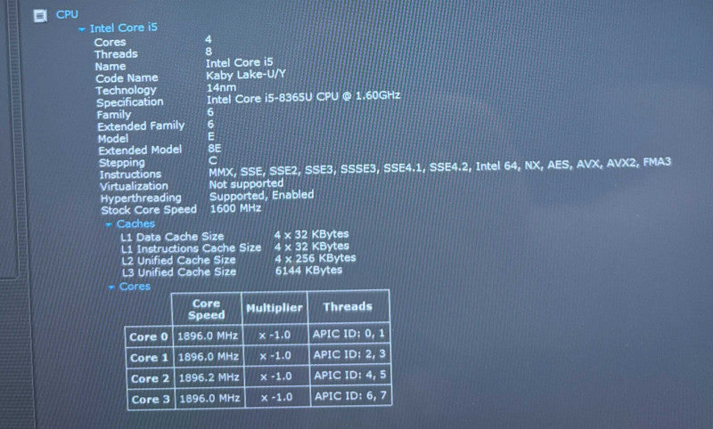 Dell Latitude 7200 2-in-1 TOUCH i5-8365U 8GB RAM 256GB SSD No Power Adapter! Q Lap200