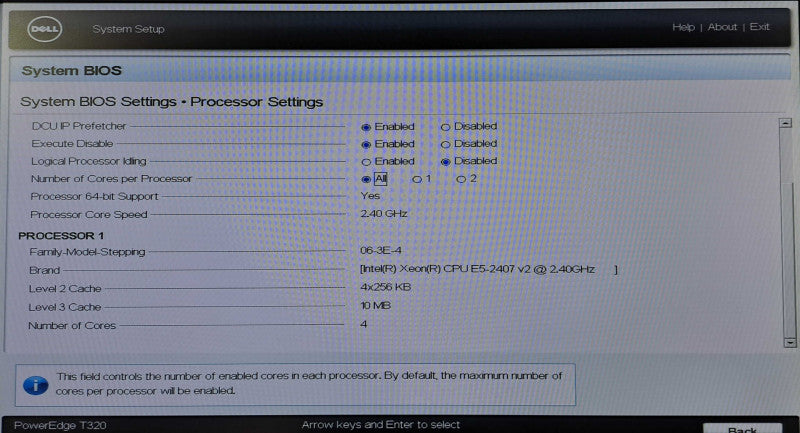 Dell T320 Tower Server | E5-2407 v2 @ 2.40GHz 4C, 8GB Ram, H310, 2x 2TB SAS