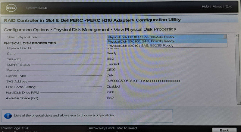 Dell T320 Tower Server | E5-2407 v2 @ 2.40GHz 4C, 8GB Ram, H310, 2x 2TB SAS