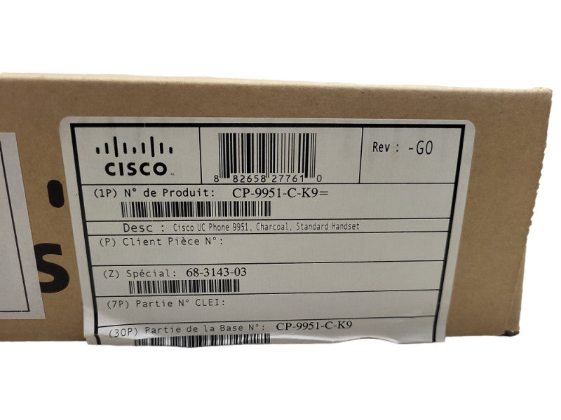 Cisco UC Phone 9951 Charcoal - CP-9951-C-K9= Brand New Q$