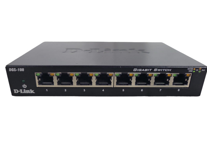 D-LINK DGS-108 8 Ports Gigabit Ethernet Switch with !