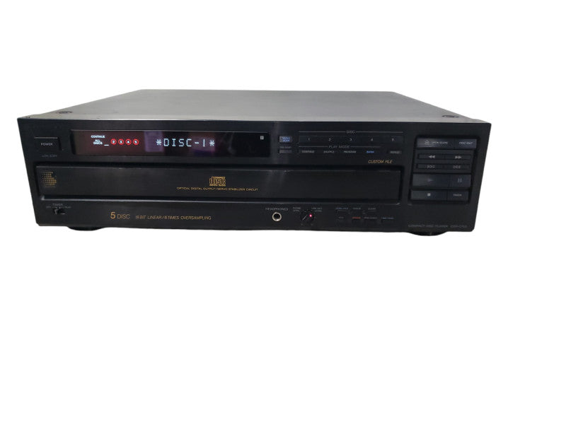 Vintage Sony CDP-C705 5 Disk CD Changer Digital Out Variable Tested & Working