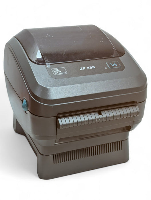 Zebra ZP450 Thermal Label Printer with base power supply ZP450-0501-0006A -