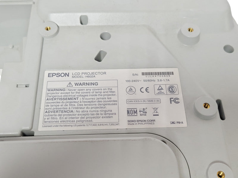 Epson PowerLite 585W WXGA UST 3300 Lumens HDMI Projector 2794 Lamp Hours _