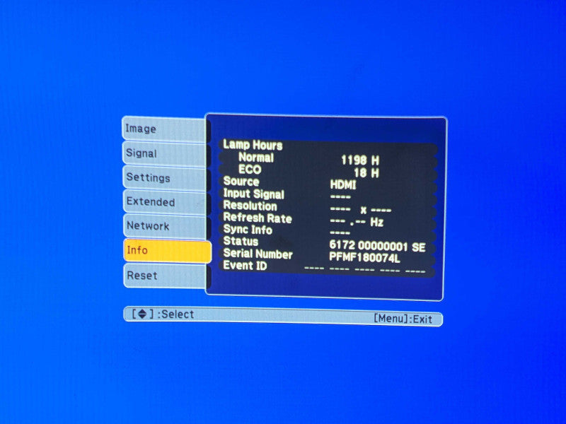 Epson PowerLite D6155W H396A WXGA 3LCD Wifi Projector,Lamp Hour: 1000-1500hrs Q