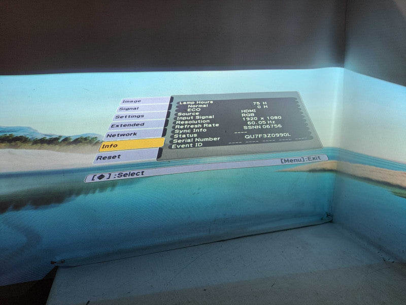 Epson 485Wi H452A | 3LCD Ultra Short Throw Projector HDMI | 10-75HRs Q