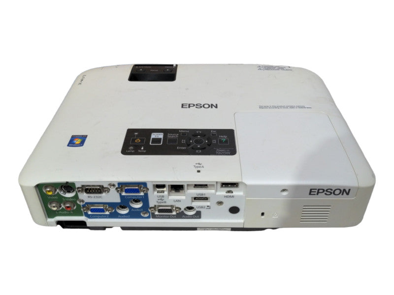 Epson PowerLite 1925W WXGA 3LCD 4000 Lumens Projector, Lamp Hour: 0Hr