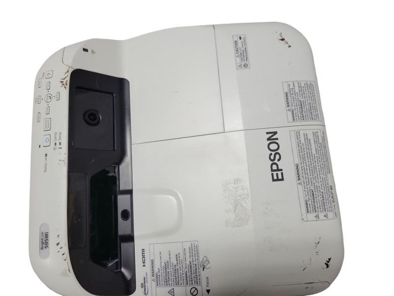 Epson 595Wi Ultra Short Throw 3LCD Projector w/ lamp 266H, No Remote _