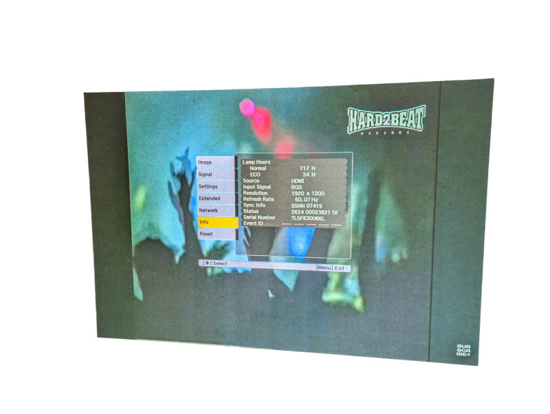 EPSON PowerLite 4855WU 4000 ANSI Lumens WUXGA 3LCD Projector H543A -