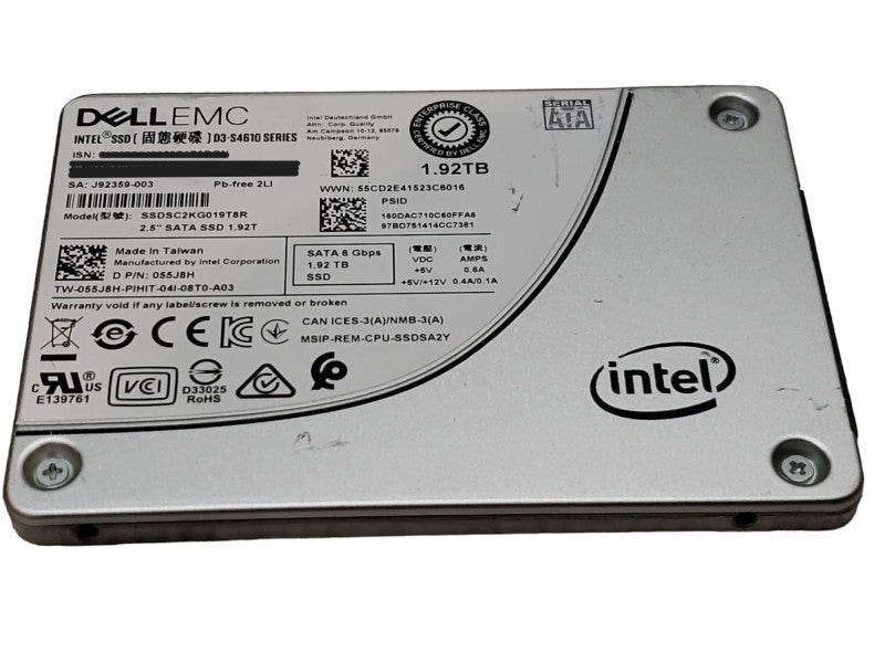 1.92TB SATA 2.5" INTEL SSD D3-S4610 SERIES  - SSDSC2KG019T8R Q+