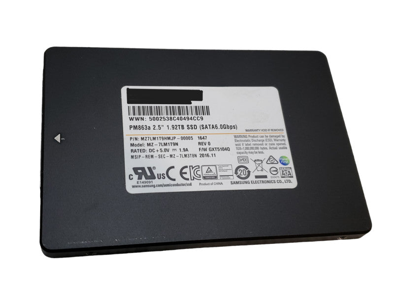 1.92TB SATA III 2.5" SAMSUNG PM863A SSD - MZ7LM1T9HMJP-00005 / MZ-7LM1T9N Q+