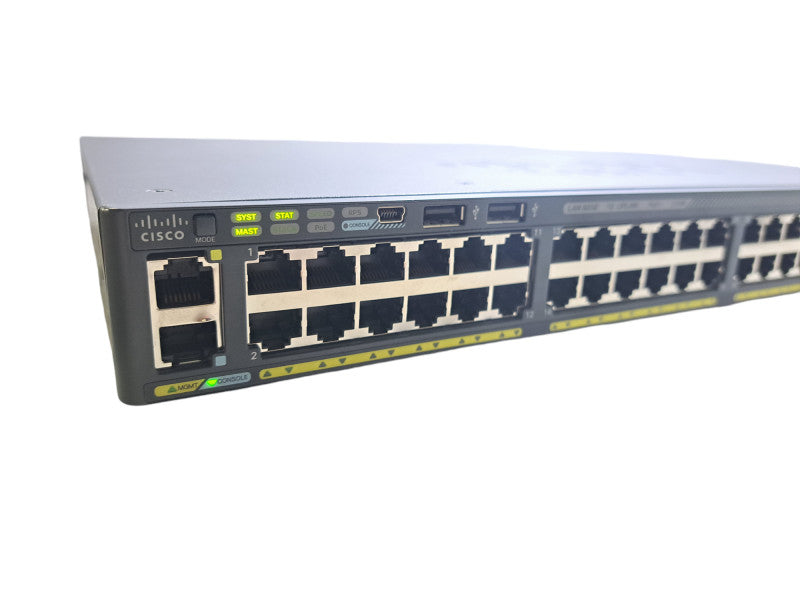 Cisco WS-C2960X-48LPS-L V02 | 48-Port Gigabit PoE+ 370W Switch | 4x SFP