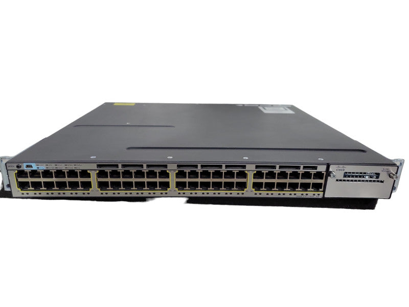 Cisco WS-C3750X-48PF-S 48-Port Gigabit PoE Switch No PSU READ !