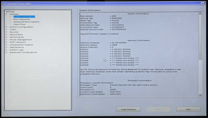Dell Precision T5810, Xeon E5-1607 v3 3.10GHz 4C, 16GB DDR4, 2TB HDD, K2200