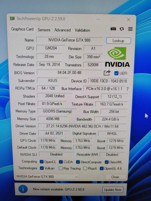 ASUS STRIX NVIDIA GTX 960 4GB PCIE %