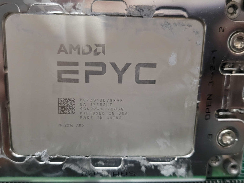 SuperMicro H11DSU-iN 1U, 2x AMD EPYC 7301, 16GB DDR4, OC-S3108L-H8iR, READ _