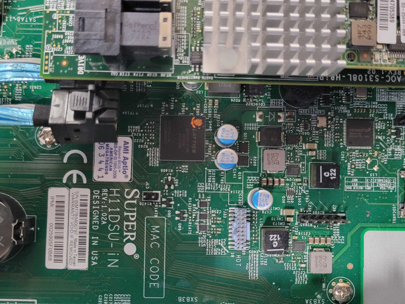 SuperMicro H11DSU-iN 1U, 2x AMD EPYC 7301, 16GB DDR4, OC-S3108L-H8iR, READ _