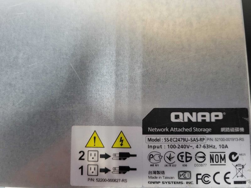 QNAP NAS SS-EC2479U-SAS-RP 24-Bay 8x 1.1.8TB HDDs, No PSU, READ _