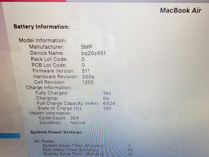 Apple Macbook Air 2015 13" 2-Core i7-5650U @ 2.2GHz 8GB DDR3 256GB SSD (