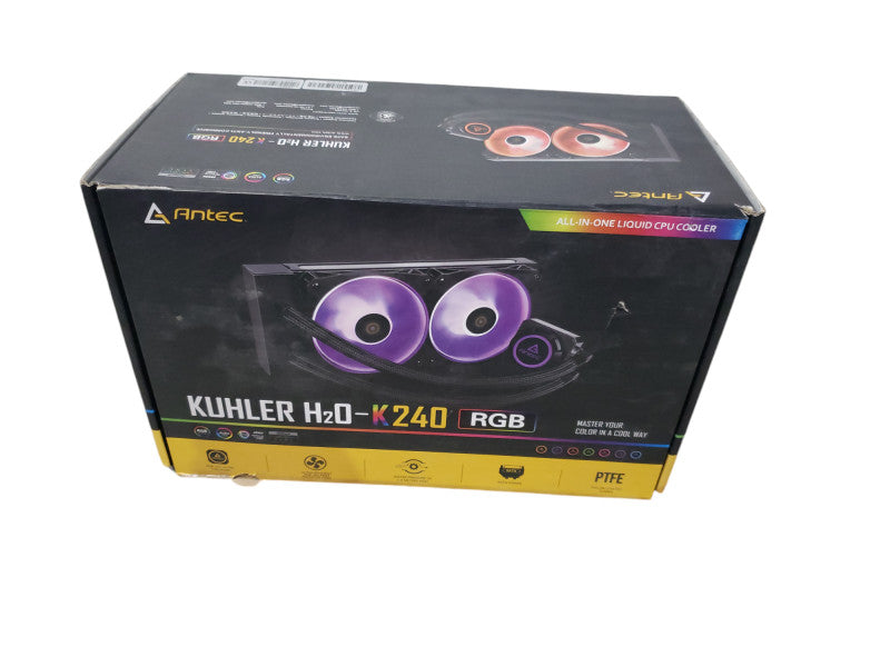 Antec Kuhler H2O K240 RGB 2400mm AiO Liquid CPU Cooler with Wired RGB Control