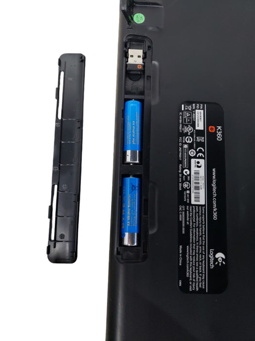 Logitech K360 Wireless Keyboard With Plug and Batteries