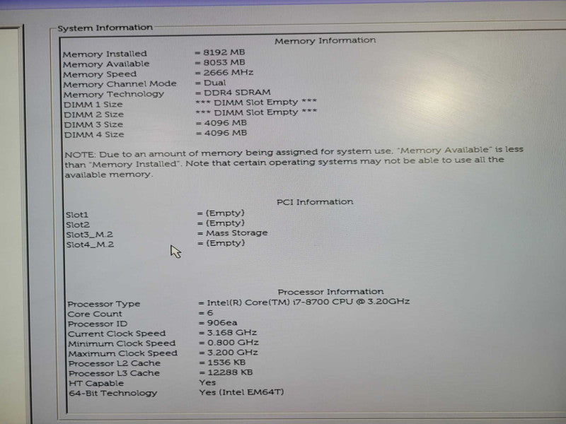 Dell OptiPlex 5060 SFF | i7-8700 @ 3.00GHz 6C, 8GB DDR4, 512GB NVMe !