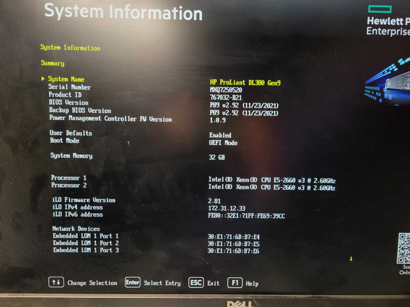 HP ProLiant DL380 Gen9 2x Xeon E5-2660 v3 @ 2.6GHz 32GB RAM P440ar 2.5" $