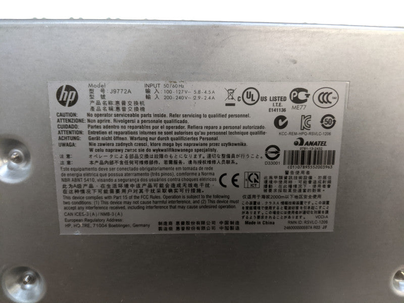 HP 2530-48G PoE+ J9772A 48 Port Gigabit PoE+ 4x SFP Network Switch