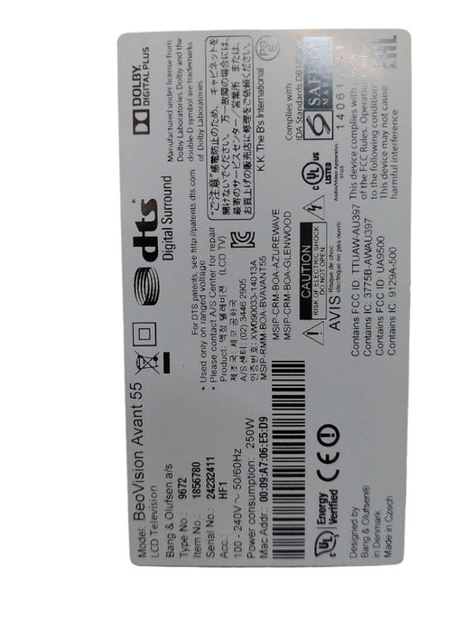 Bang & Olufsen BeoVision Avant 55" Ultra HD TV type# 9672 =