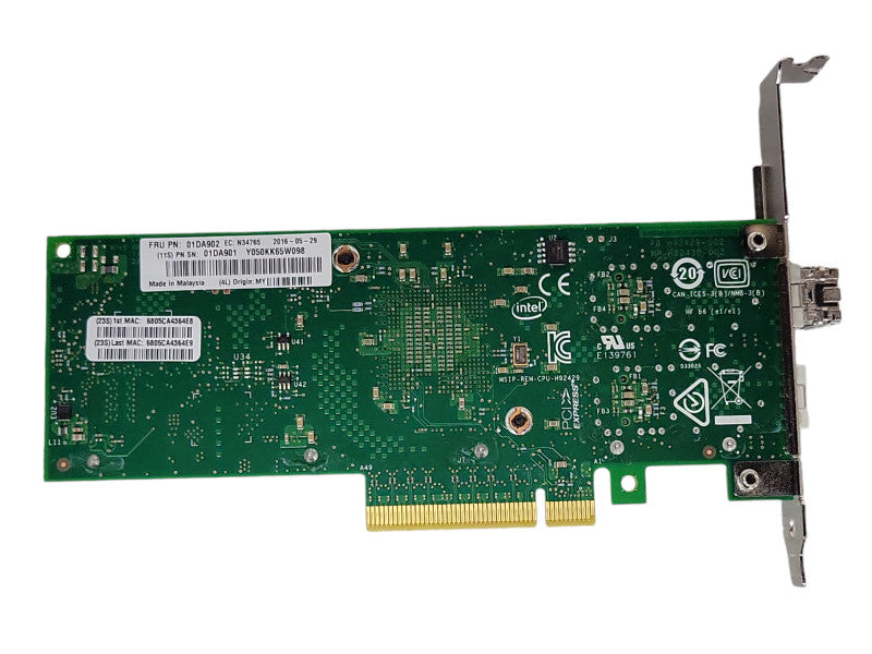Lenovo 01DA902 Intel X710-DA2 2-Port 10GBE SFP+ Network Adapter, 1x SFP, FH _