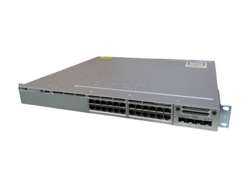Cisco WS-C3850-24P-S 24 Port Gigabit PoE+ Switch w/ C3850-NM-2-10G, 1x PSU