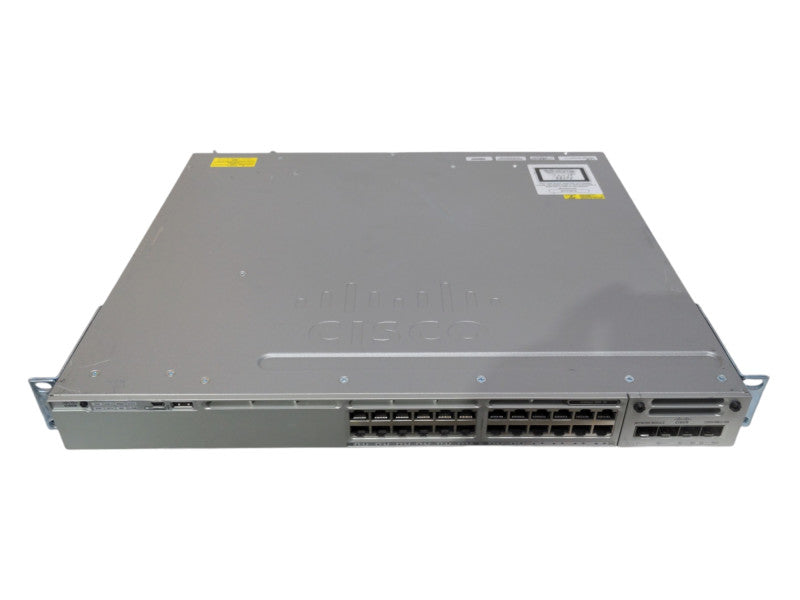 Cisco WS-C3850-24P-S 24 Port Gigabit PoE+ Switch w/ C3850-NM-2-10G, 1x PSU