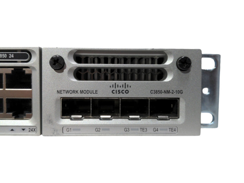 Cisco WS-C3850-24P-S 24 Port Gigabit PoE+ Switch w/ C3850-NM-2-10G, 1x PSU