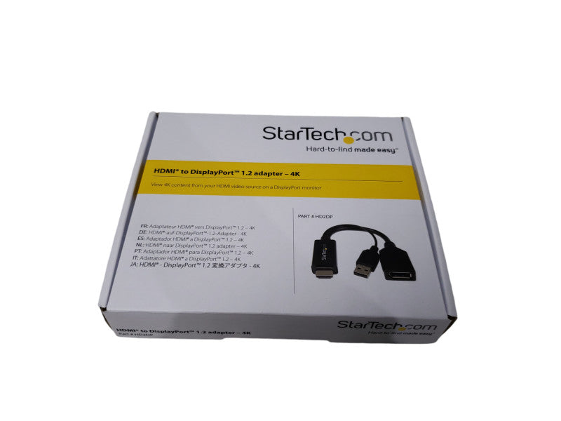 New In Box StarTech HD2DP HDMI Male to DisplayPort DP 1.2 Adapter Q