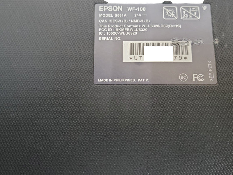 Epson WorkForce WF-100 Wireless Mobile Inkjet Printer B581A, READ Q_