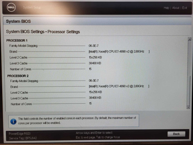 Dell PowerEdge R920 Server 24x 2.5" Bay 2x E7-4890 v2 256GB RAM PERC H730P 4x PSU $