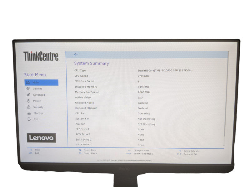 Lenovo ThinkCentre M70s | Core i5-10400 | 8GB DDR4 | No HDD