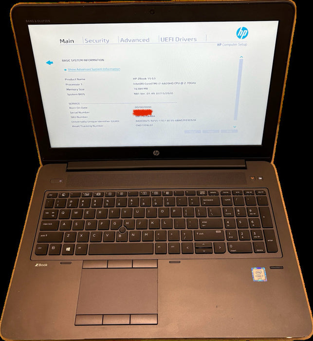 HP ZBook 15 G3 i7-6820HQ@2.70GHz QUADRO M1000M 2GB GPU 16GB 512GB SSD READ! Q Lap200