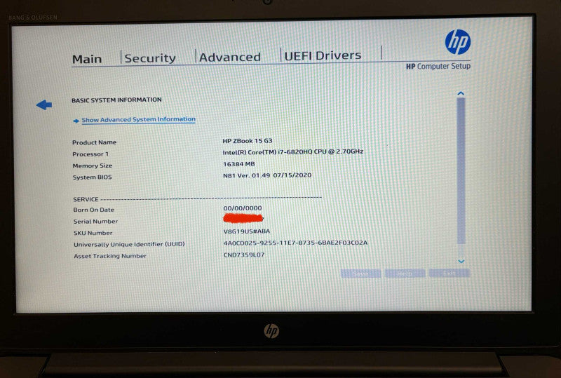 HP ZBook 15 G3 i7-6820HQ@2.70GHz QUADRO M1000M 2GB GPU 16GB 512GB SSD READ! Q Lap200
