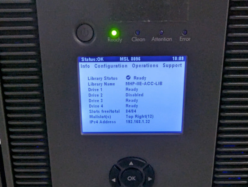 HP StorageWorks MSL8096 Tape Library with 4 LTO4 Drives Please READ  -
