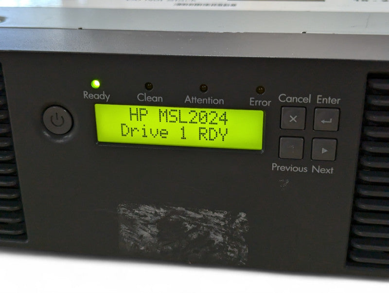 HP StorageWorks MSL2024 Tape Library with LTO4 Drive Please READ -